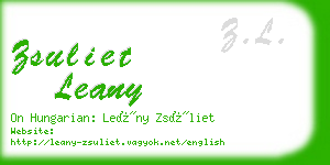 zsuliet leany business card